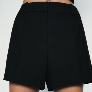 Zara Pleated Shorts - Black
